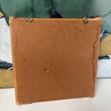 Vintage square rattan mirror