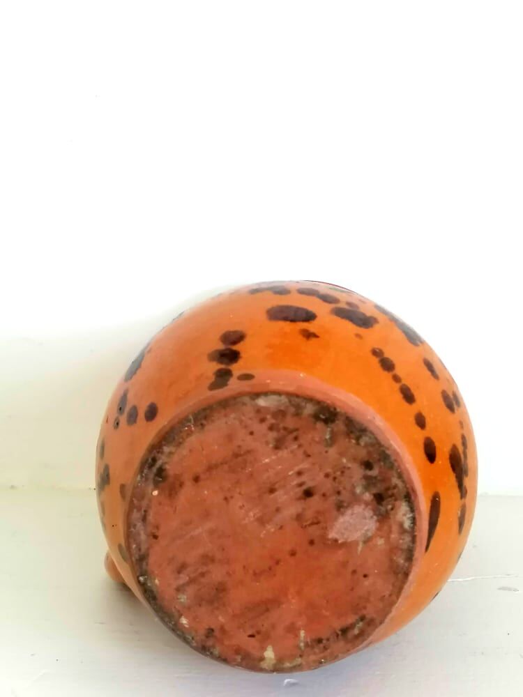 Spotted terracotta decanter, circa 1960
