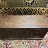 Louis XIII carved oak Maltese cross chest