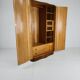 Superb English Art Deco wardrobe in burr walnut – 1930s