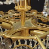 Lustre en laiton, design danois, années 1970, production : Danemark