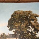Oil on canvas "The Tree and the Longère"