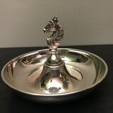 Silver metal horse ashtray