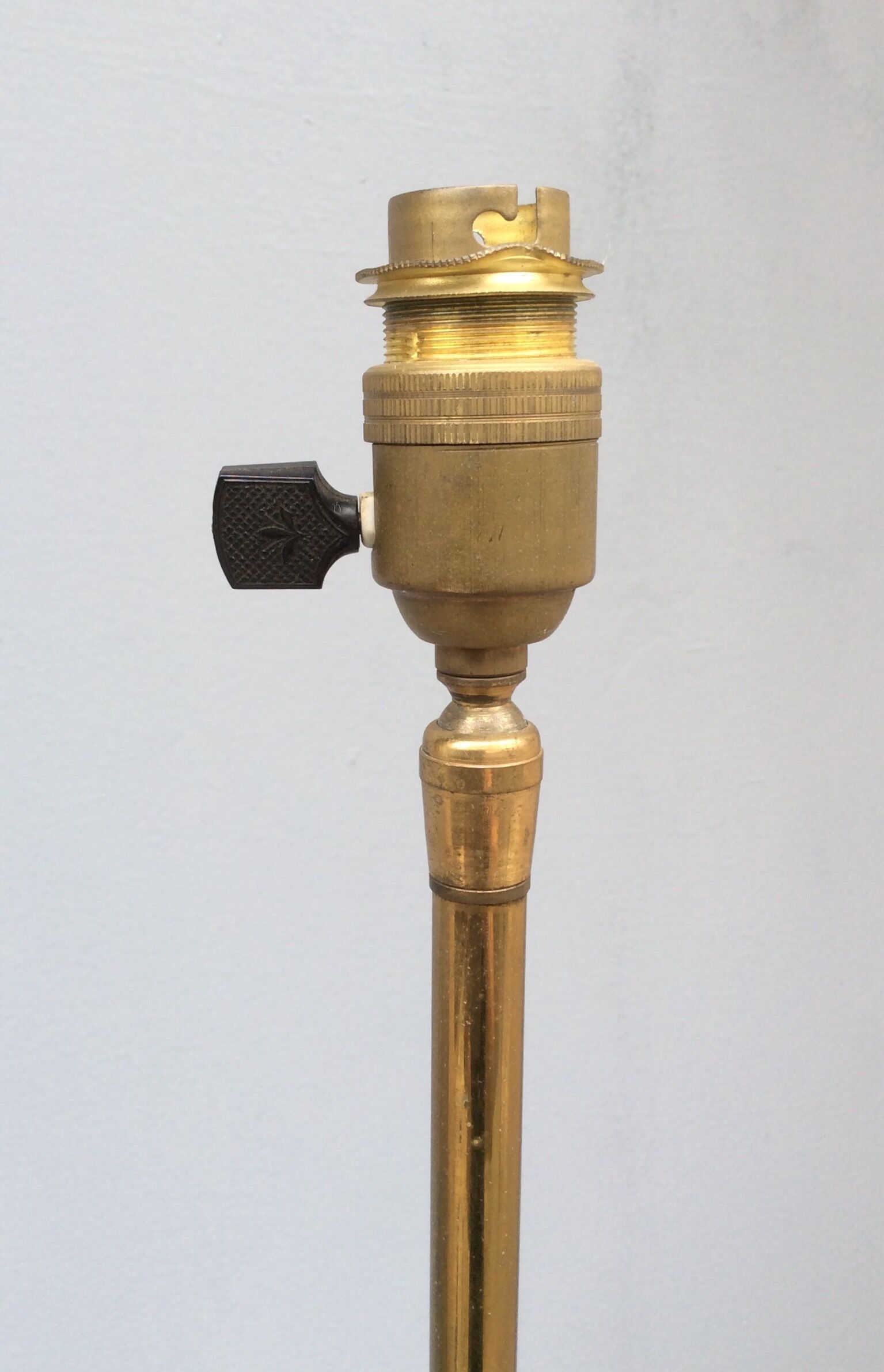 Wooden and brass lamppost 1960s