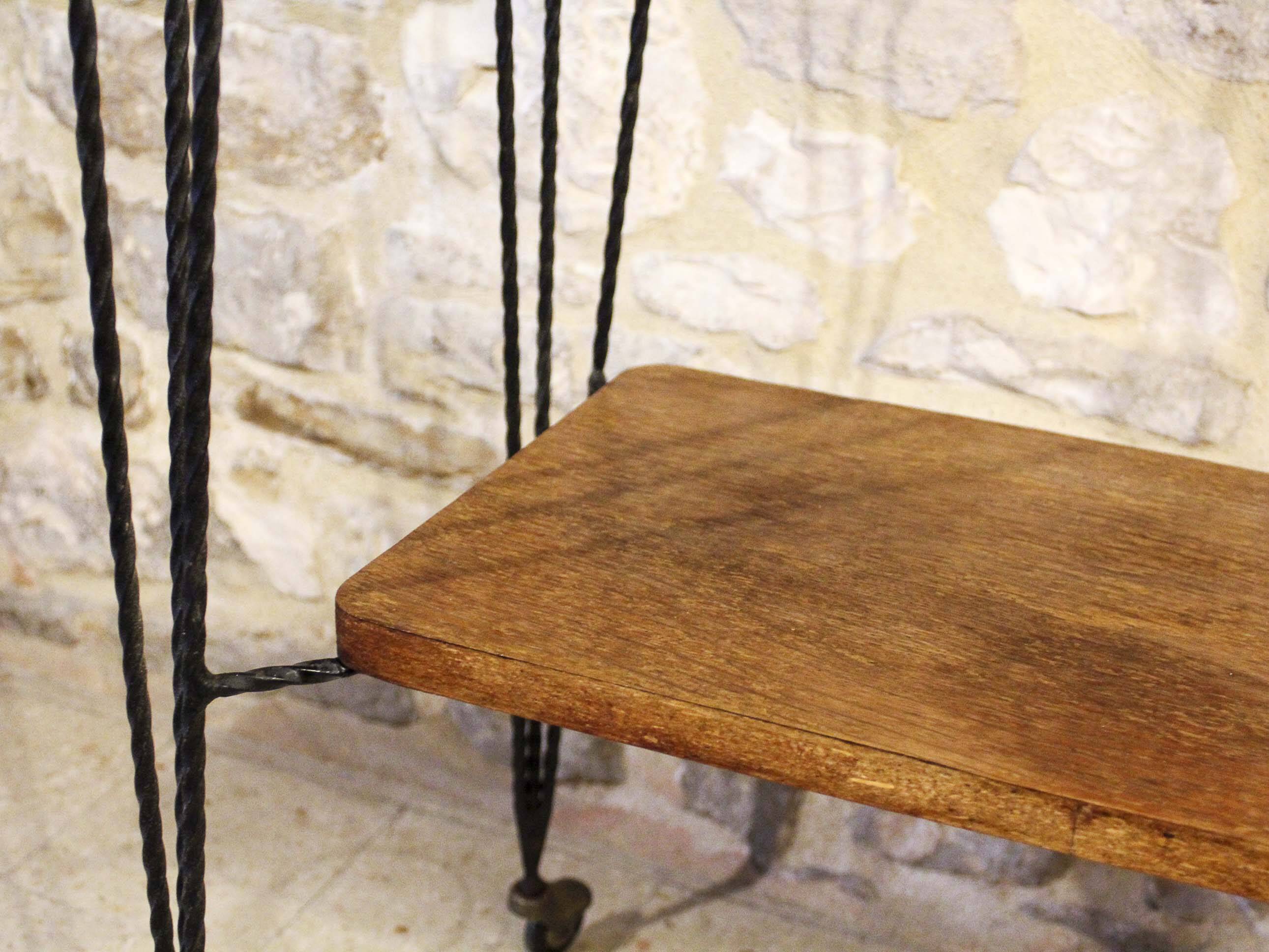 Wrought iron rolling trolley from the 60s