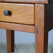 Vintage bedside table in solid oak