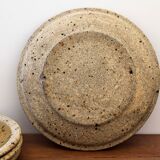 Set of 4 pyrite stoneware plates