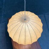 Modern mid-century German cocoon pendant lamp by Friedel Wauer for Goldkant Leuchten, 1960s.