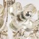 Large chrome glass and crystal pendant by Sische, Germany, 1970s.