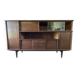 High sideboard or living room teak, vintage 1960s