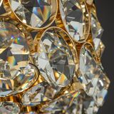 Golden brass chandelier, Sciolari design by Palwa, Germany, 1970s