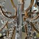 Old Venetian chandelier with Bohemian crystal tassels and gilded wood