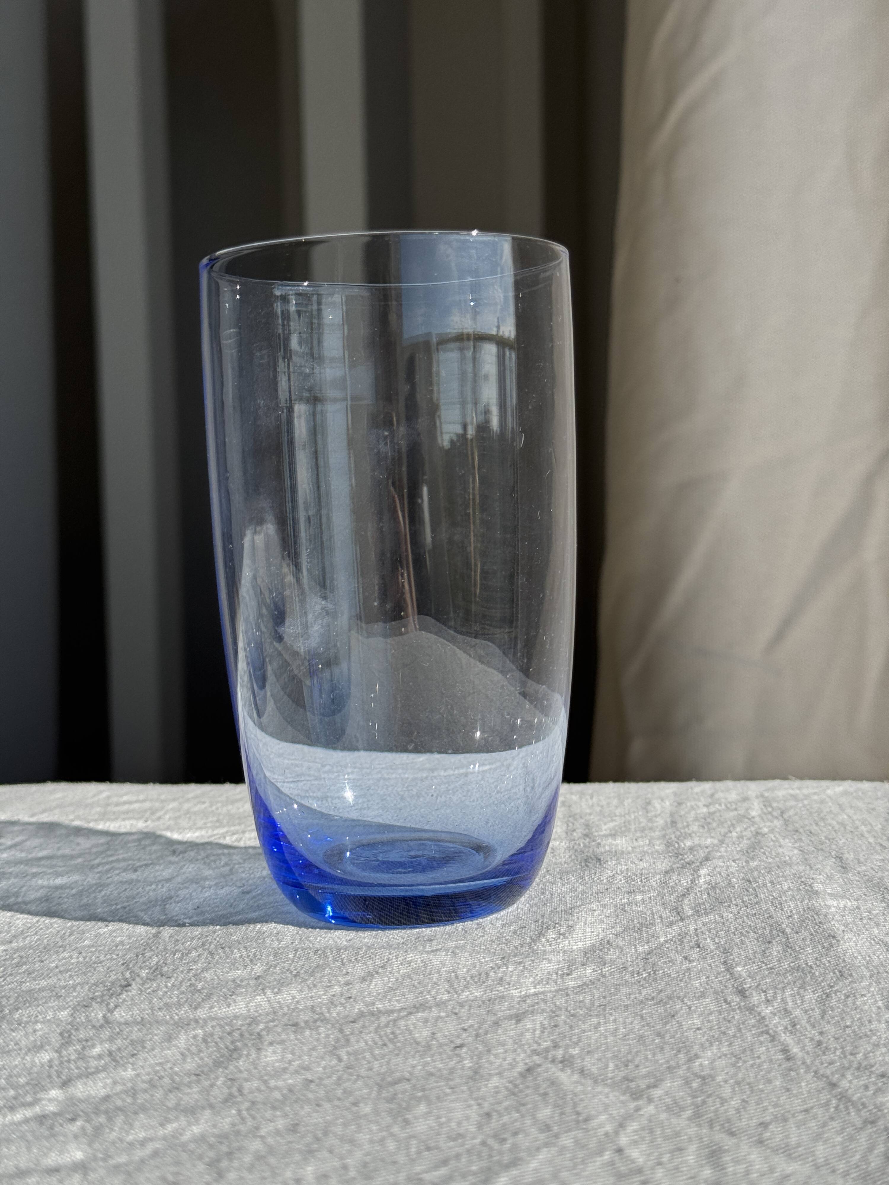 Set of 4 blue orangeade glasses H14