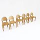 6 x Vintage Dining Room Chairs by Rainer Daumiller pine wood, Denmark, 1970