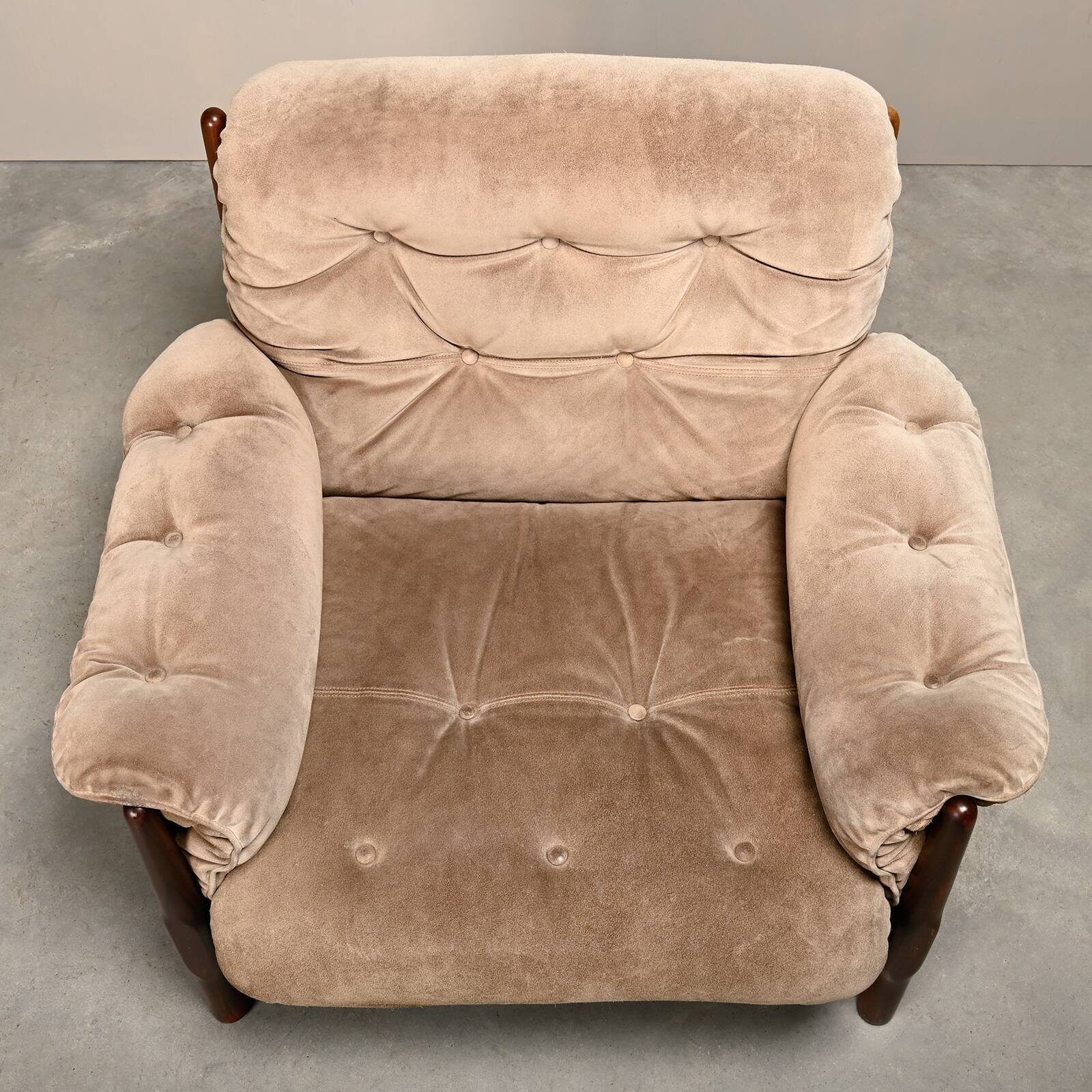 Lounge Chair Suede Leather