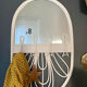 Miroir en rotin blanc