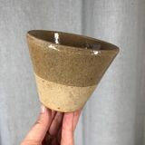 Set of 6 glazed stoneware planters