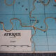 Old wooden Africa map puzzle