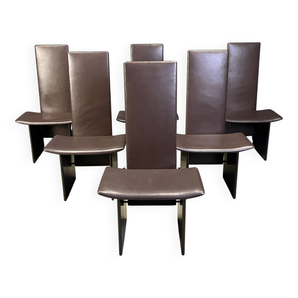 6 chaises de salle à manger Rennie par Kazuhide Takahama, 1970