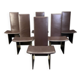 6 chaises de salle à manger Rennie par Kazuhide Takahama, 1970