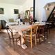 Antique solid wood farmhouse table