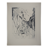 Salvador Dali: Divine Comedy, The Mystic Ladder, signed engraving