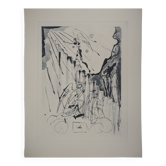 Salvador Dali : Divine Comédie, L’échelle mystique, gravure signée