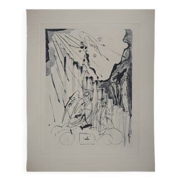 Salvador Dali: Divine Comedy, The Mystic Ladder, signed engraving