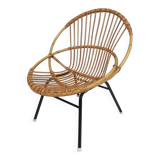 Vintage Rohe Noordwolde bamboo chair, 1960s