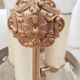 Brass and glass lantern pendant light, gold