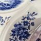 Lot de 5 assiettes creuses Sarreguemines modèle Romantic bleu