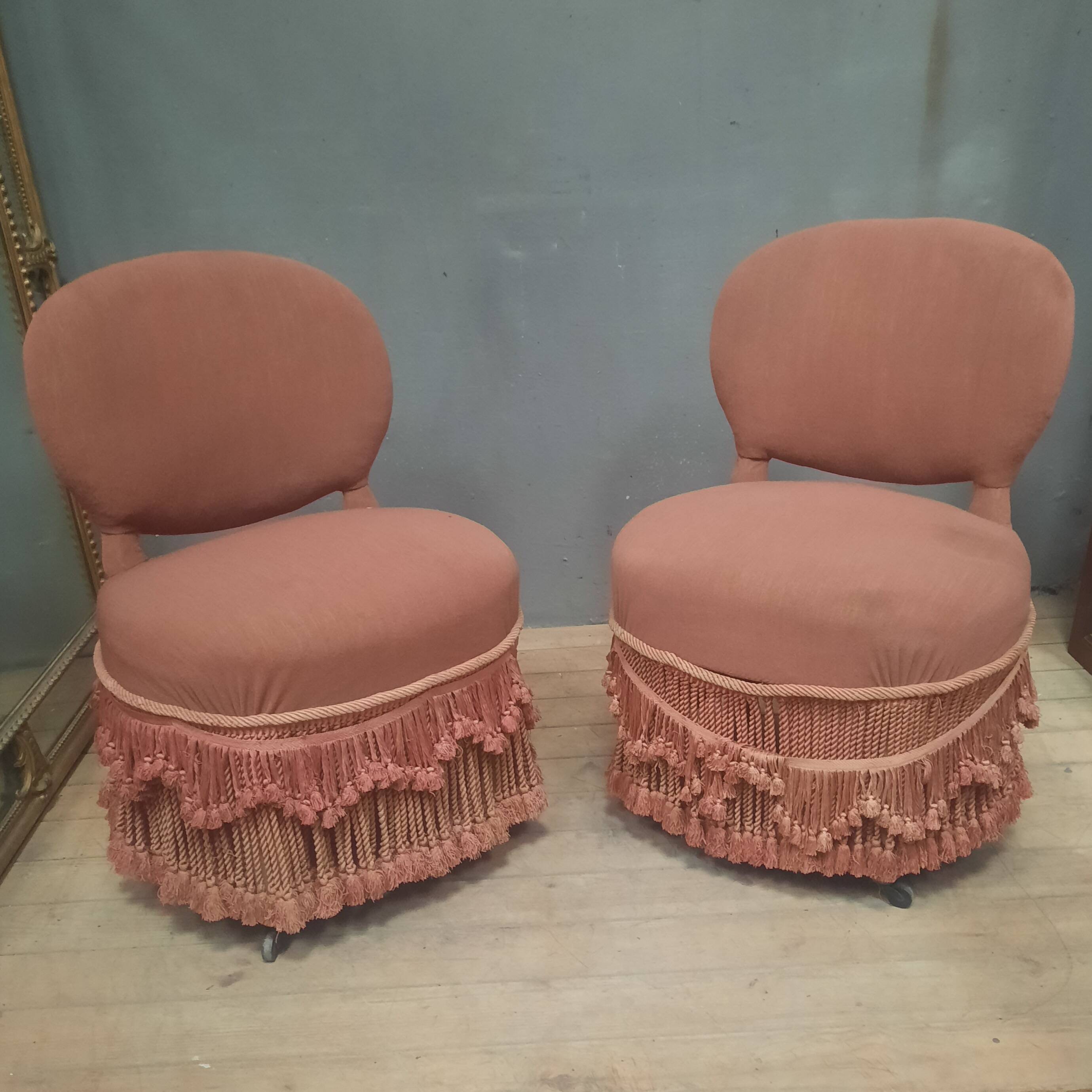 Paire de chaises "crapaud:" Napoléon III