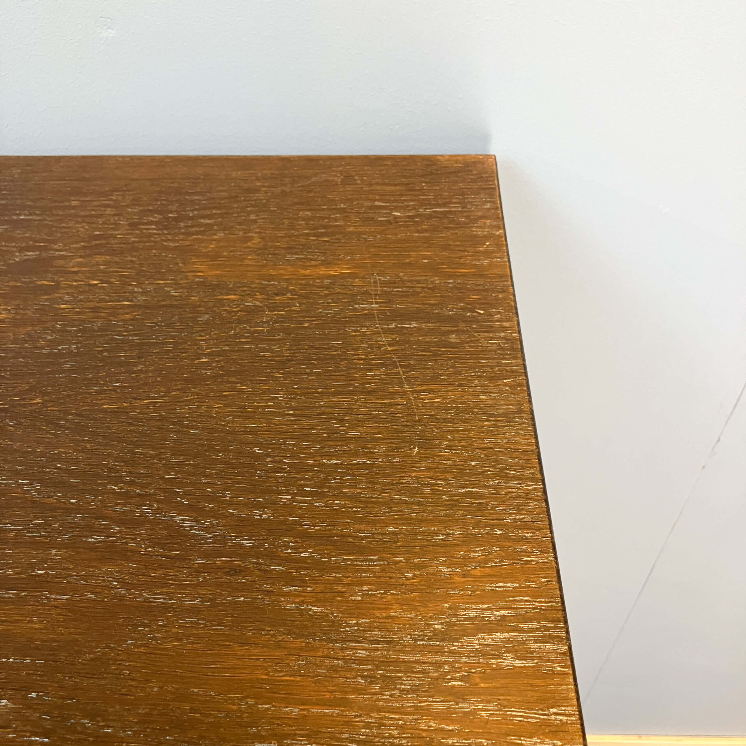 Roller shutter cabinet, dark oak, 1950s
