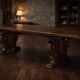Grand Baroque-Style 11-Piece Dining Suite — Carved Oak & Oak Veneer — Table