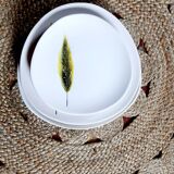 Service assiettes plume Niderviller vintage