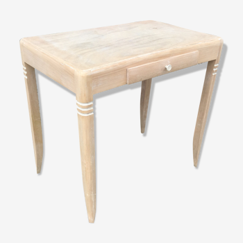 Side table raw wood art deco