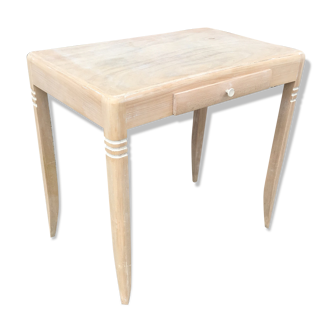 Side table raw wood art deco
