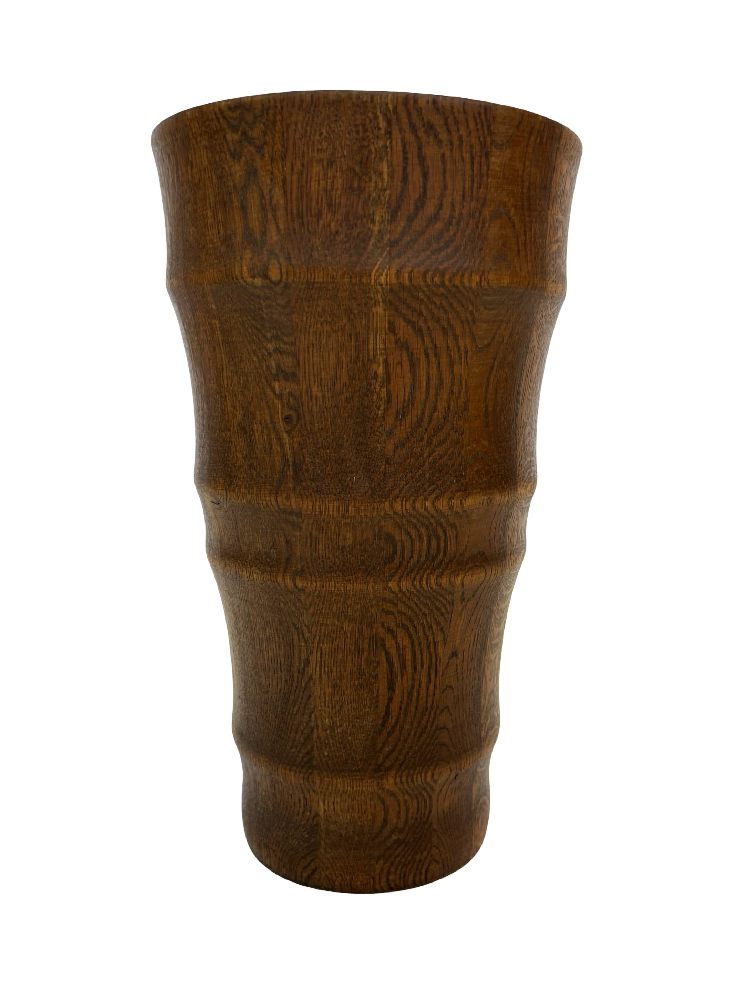 Vintage umbrella holder wooden basket storage 1960 minimalist design