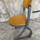 Antique Chair SOUVIGNET Model ELODIE Grey Metal & Wood Made In France