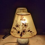 Lampe boule moderniste en grès pyrité de la borne par baudat