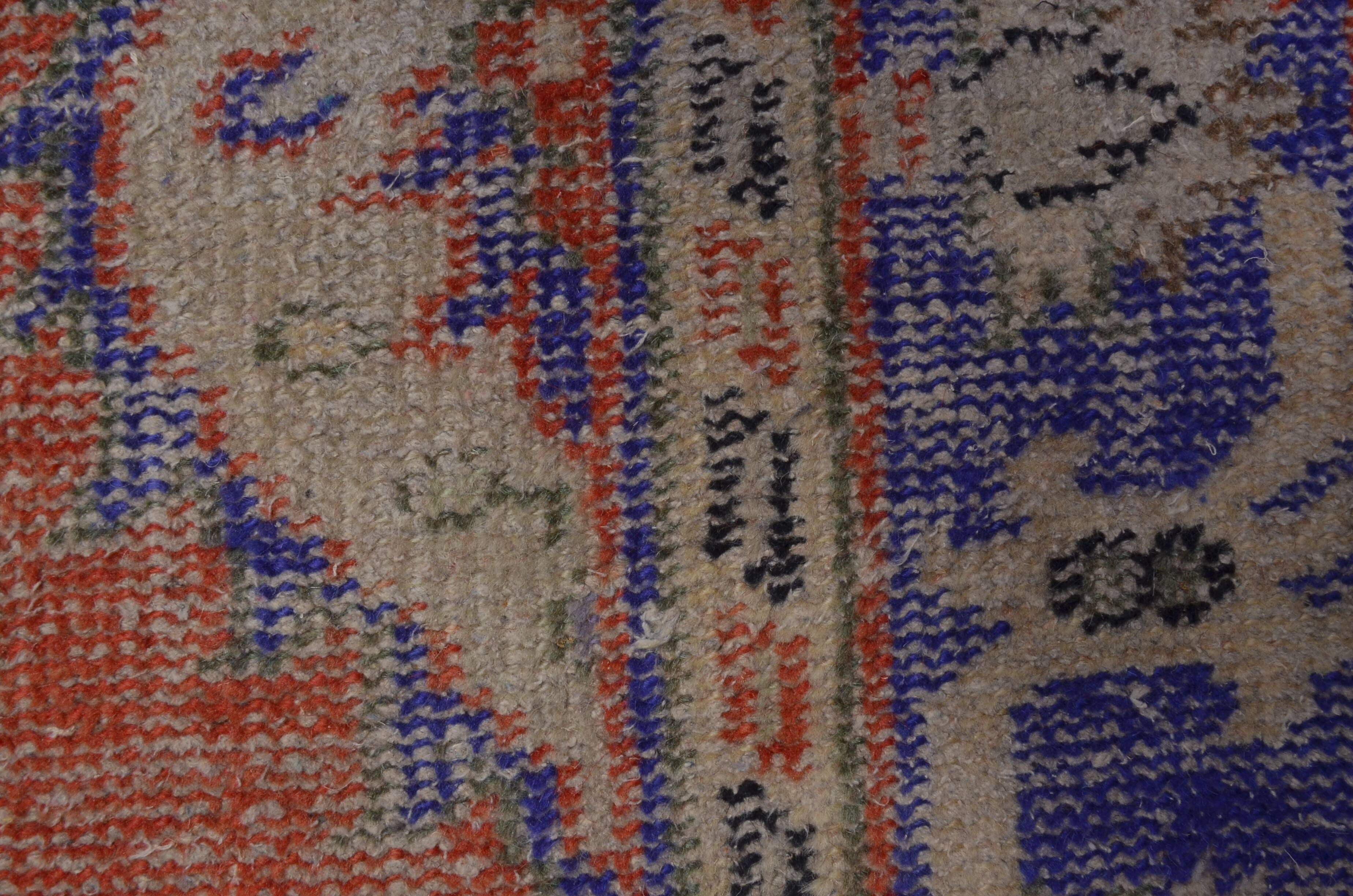 Anatique Handmade Vintage Oushak Carpet sku 2300