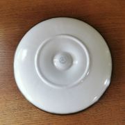 6 assiettes à huîtres vintage en barbotine
