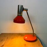 Vintage orange east german table lamp from aka leuchten, 1970s