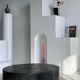 Coffee table en bois massif monoxyle noir