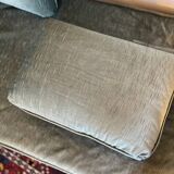 Vintage Louis XVI style blue velvet sofa