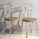 Anciennes chaises d’extérieur blanches (vers 1920). Ensemble de 4 pièces