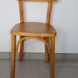 Light beech bistro chair 1950