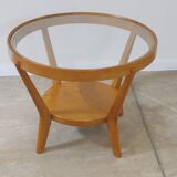 Table basse vitrée entièrement rénovée par Kropacek & Kozelka, 1944