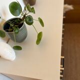 Vintage white chest of drawers with compass feet