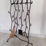 Brutalist fireplace mantel